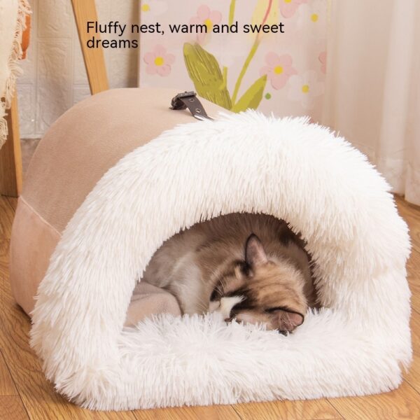 Portable Pet Nest Portable Autumn And Winter Warm Dog Nest Moisture-proof Long Fur Cat Nest