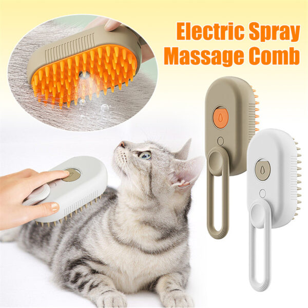 Cat Steam Brush Steamy Dog Brush 3 In 1 Electric Spray Cat Hair Brushes For Massage Pet Grooming Hair Removal