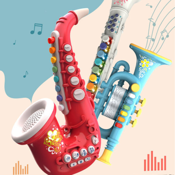 Children’s Simulation Electric Saxophone Trumpet Clarinet Early Education Music