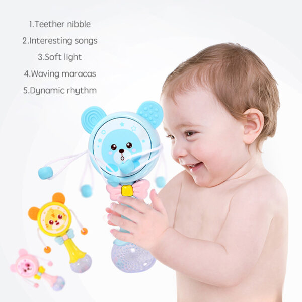 Baby Music Teether Rattle Animals Cartoon