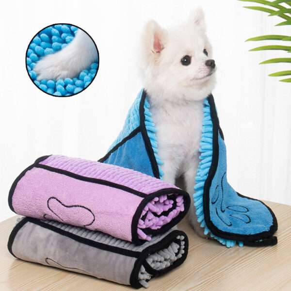 Dogs Cats Towels Super Absorbent Dog Bathrobe Microfiber Bath Towels Quick-Drying Cat Bath Towel